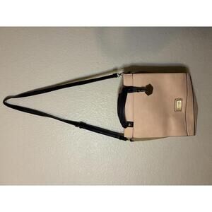 Hayden light Pink and Navy Leather Handbag